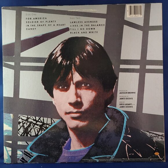 Jackson Browne – Lives In The Balance (1986) Vinyl LP - Picture 2 of 3